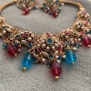 Indian Kundan Necklace and Earrings